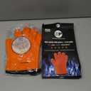 KITCHEN PERFECTION Silicone Smoker Oven Gloves -Extreme Heat Resistant BBQ Gloves -Handle Hot Food Right on Your Smoker Grill Fryer & Pit | Waterproof Oven Mitts |Superior Value Set+3 Bonuses (One Size Fits Most, Orange)