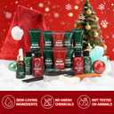 Advent Beauty Calendar for Adults 2025 Rinse & Robust Beard Care Kit Christmas Gifts for Men Skincare Beauty Advent Calendar for Men Christmas 24 Days Countdown Calendar Beard Care Grooming (Red)