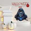 DIY Diamond Desktop Ornament, Crystal Halloween Diamond Art Painting Tabletop Ornaments Single Sided, Horror Mask Diamond Ornament for Adult Beginner Home Office Decor Crafts Present 8x8 Inches