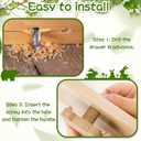 Qunclay 6 Sets Wooden Animal Dresser Knobs Decorative Nursery Wood Drawer Pulls with Screws Furniture Pulls Handles for Nursery Home Bedroom Kitchen Cabinets Hardware Cupboard (Forest Animal)