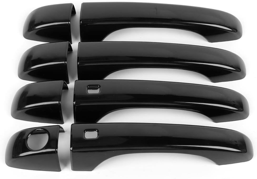 Linskip Door Handle Covers Trim Compatible with Chrysler 300 2011-2023 for Chrysler 300 Door Handle Protector Exterior Accessories(Black)