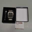 Compatible with Apple Watch Band and Case, Stainless Steel Metal Chain with TPU Cover, Smart-Watch Link Bracelet Strap, Wrist-Band for i-Watch Series 9 8 7 6 5 4 3 2 1 SE, 45mm 44mm 42mm, Gold