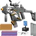 VELIYAKA Toy Gun with Soft Bullets, Automatic Shell Ejecting Foam Bullets Blaster Gun Toys with 100 Darts, 40 Bullets Case, 2 Magazines and Target, Education Toy Model Birthday Gifts for Kids Adults