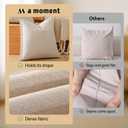 a moment Loop Yarn Linen-Like Pillow Cover Natural Soft Decorative Throw Pillow Case Farmhouse 18x18 Inch, Bohemian Textured Cushion Cover for Sofa Bed, Wrinkle-Resistant Home Decor Beige
