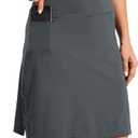 Willit Women's 19" Skort Skirt Tennis Golf Athletic Skirt Knee Length Casual Lightweight Skort with Pockets (X-Large, Steel Gray)