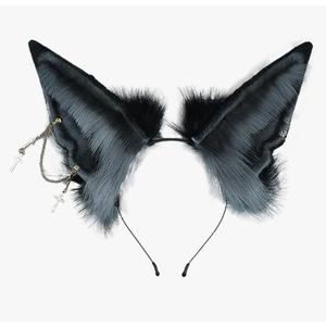 Faylay Man Women Furry Handmade Wolf/Fox Ear Headband Cosplay Hair Anubis Jackal Simulated Fox Ear Headband Accessories