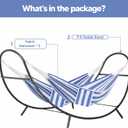 Hammocks for Outside with Stand, Porch Hammock and Stand, 475 lbs Capacity, Patent Pending, Blue & White