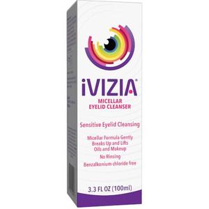 iVIZIA Micellar Eyelid Cleanser for Sensitive Eyelid Cleansing, BAK-Preservative-Free, Rinse-Free, Gently Removes Makeup, 3.3fl oz Bottle Packaging May Vary﻿ Exp 2028/02