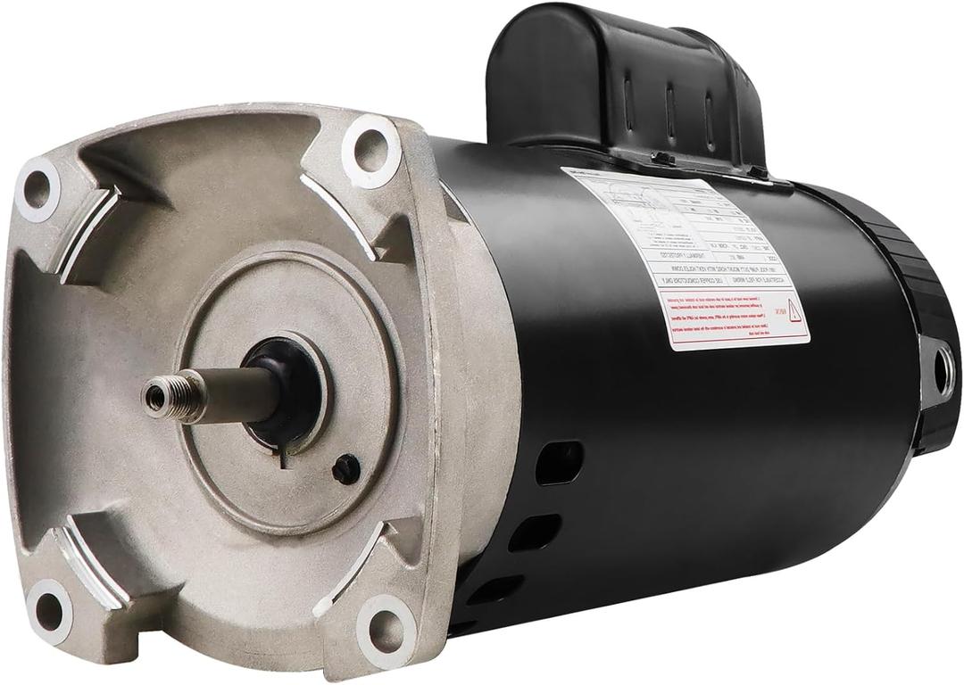 B2854 Pool Pump Motor,1.5HP Pool Pump Motor, 3450 RPM, 56Y Frame,115V/230V PSC Motor w/1.1 Service Factor,Compatible with Century, Smith & Major Pool/SPA Systems,Square Flange Pool Motor