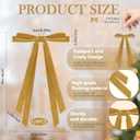 2 x 24 Pcs Christmas Bows for Tree, Light Brown Velvet Ribbon Bow for Christmas Tree, Pre-Tied Vintage Xmas Bows for Xmas Trees Wreaths Gifts Wedding Indoor Outdoor Decorations, 5 x 7 Inch (Camel)