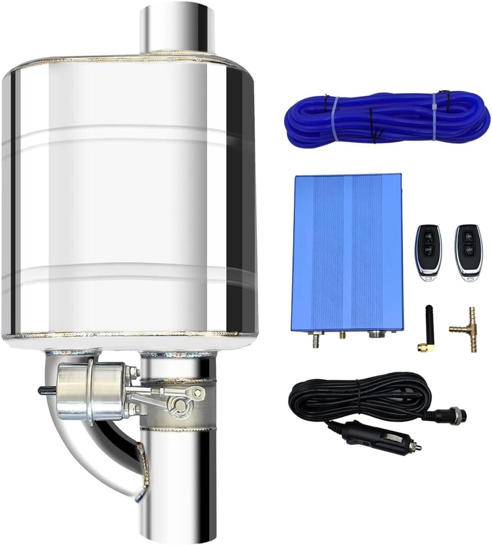 3 Inch Valvetronic Exhaust Cutout with Muffler Cat Back Exhaust System Valve Kit