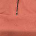 PRETTYGARDEN Women's Casual Long Sleeve Lapel Zipper Sweatshirt Drawstring Loose Pullover Tops (Large, Orange)