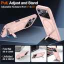 MOZOTER for iPhone 17 Pro Case with Kickstand,[Compatible with MagSafe] [12FT Military Grade Protection] Slim Translucent Matte Shockproof Phone Case,6.3",Pink