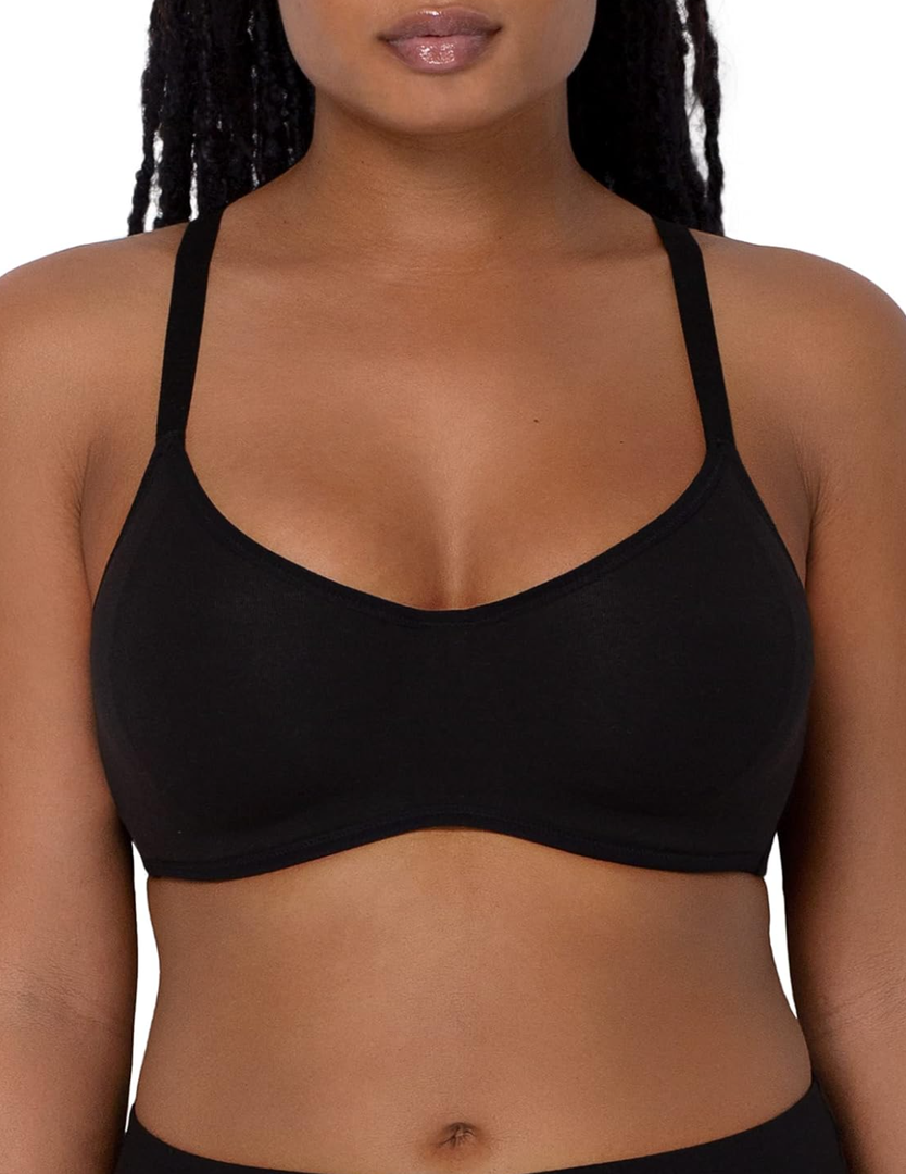 Smart & Sexy Women's Cloud Cotton Comfort Collection Scoop Neck Unlined Underwire Bra 38D