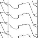 Simple Houseware Wall Door Mounted Pot Lid Rack, Chrome Finish