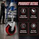 4 Pack 6 Inch Adjustable Scaffolding Caster Wheels with Brakes