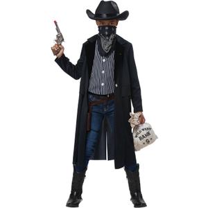 California Costumes Wild West Sheriff/Outlaw Child Costume Black/White, Medium (M)