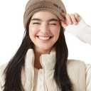 AWAYTR Women's Slouchy Beanie Chunky Knit Winter Hat Oversized Plush-Lined Warm Slouch Hat (Khaki)