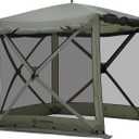 Gazelle® Tents G4 Deluxe Gazebo, Easy Pop-Up Hub Screen Tent, Durable, TriTech Mesh, Waterproof, UV Resistant, 4-Person, Agave Green, 78" x 86" x 89.5", GG400AG