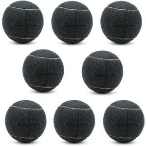 8 PCS Precut Walker Tennis Balls for Furniture Legs and Floor Protection, Heavy Duty Long Lasting Felt Pad Glide Coverings for Chair (Black)