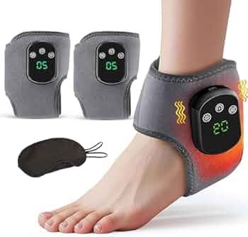 Upgraded Foot Triple Method Massager - Cordless Heated Foot Massager with 5 Heat & 3 Vibration for Soreness Relief & Relaxation, Portable for Home, Office, Travel - Ideal Gift - 2-Pack Gray