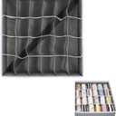 Cell Collapsible Closet Organizers Drawer Dividers Foldable Clothes Drawer Storage Boxes for Bra Underwear Socks (Gray)