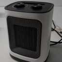 Kismile Portable Electric Space Heater, Small Ceramic Heater Fan with Thermostat, Tip-Over and Overheat Protection,Fast Heating for Home/Office,1500W(White)