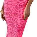 PRETTYGARDEN Maxi Dresses for Women 2025 Summer Halter Leopard Print Backless Sexy Bodycon Cocktail Beach Long Dress (Pink, XL)