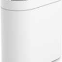 SYNCVIBE Bathroom Trash Can with Lid 2 Gallon Slim Motion Sensor Garbage Can Narrow Automatic Plastic Trash Bin for Bedroom, Living Room, Toilet, Office (White)