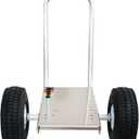 Ultimate Washer Professional Pressure Washer Cart Frame with Wheels and Push Handle (10 x 15, Silver)