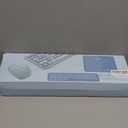 Wireless Keyboard and Mouse Combo, Colorful Ergonomic Full Size Retro Low-Noise Keyboard with Cute keycaps, Compatible with Windows, PC, Perfer for Home and Office Keyboards (Blue)