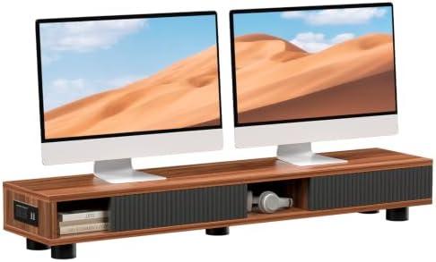 Artswish Dual Monitor Stand with Power Outlet, 42