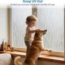 Finnez Window Privacy Film, Frosted Stripes Static Cling, 23.6″ x 157.4″