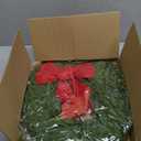 Christmas Wreath with Lights,26" Real Touch Pine Wreath with Bow and Bell, Artificial Christmas Wreaths for Front Door,Outdoor Winter Wreath for Indoor,Wall,Window Festival Decor