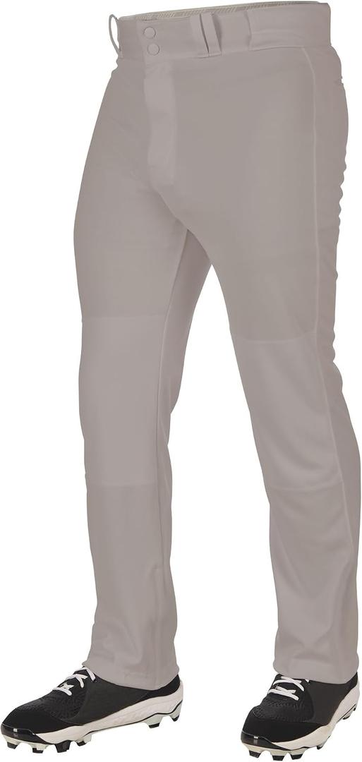 Champro Triple Crown 2.0 Open Bottom Baseball Pants, Youth Large, Grey