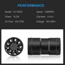 Hon&Guan 6 Inch Inline Duct Fan with Upgrade Controller - 345 CFM Airflow with 19.2W Ultra-Low Power and Low Noise