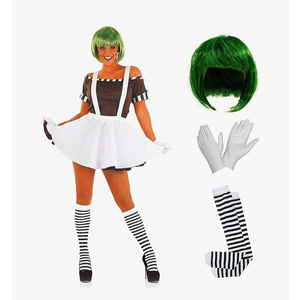 fun shack Womens Chocolate Factory Costume, Chocolate Costume Adult, Book Character Halloween Costumes for Women Size M