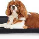 MABOZOO Indestructible Dog Bed for Aggressive Chewers,Black Tough Chew Proof Durable Dog Crate Pad/Mat,Machine Washable,22x35 in