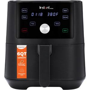 Instant Pot Vortex 6QT XL Air Fryer, 4-in-1 Functions that Crisps, Roasts, Reheats, Bakes for Quick Easy Meals, 100+ In-App Recipes, is Dishwasher-Safe, from the Makers of Instant Pot, Black, 6 Quarts