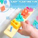 Tub Works Splash, Stack & Sort Shape Sorter & Stacking Toddler Bath Toy | 20 Foam Pieces | Color Sorting & Shape Stacking Kids Bath Toys | Floats & Sticks to Tub Walls | Early Learning Bathtub Toys