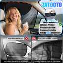 ZATOOTO Car Window Shades Upgraded Driver Side Window Shade with Blackout Layer Foldable Desgin Adjustable Half-Blackout & Mesh Design Just Snap by Magnet Universal for Most Cars