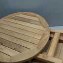Teak Wood Folding 20”-Inch Outdoor Coffee Table - Perfect for Camping & Outdoor Entertaining - Ideal for Backyard, Front Porch, Balcony (Round), Round, 20-inch diameter x 18-inch height
