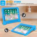SUPLIK Kids Case for iPad 5th/6th Generation (9.7 inch, 2017/2018), iPad Air 1 & Air 2 & Pro 9.7 Case with Screen Protector, Durable Shockproof Kids Cover with Handle Stand, Blue
