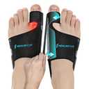 Healrecux Bunion Corrector for Women Men, Adjustable Big Toe Straightener Bunion Splints with Gel Pads & Tension Straps for Bunion Fix, Hallux Valgus Corrector for Day & Night Support - 1 Pair