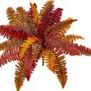 Nearly Natural 20 Autumn Boston Fern Artificial (Set of 3) Silk Plants Orange