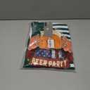 Bindefon Bibs Overalls Men Adjustable Straps Coveralls Shorts Printed Jumpsuit Male Romper (XX-Large, Green Beer Glass)