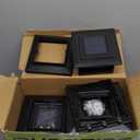 Dynaming 8 Pack Solar Post Cap Lights Outdoor with Flickering Flame Light, Fence Post Solar Lights Fit for 4x4 5x5 6x6 Vinyl/Wooden Posts, High Brightness SMD LED Lighting Decor for Garden Deck Patio (Black)