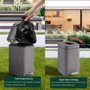 Dog Poop Trash Can Outside, 5L/1.3 Gal Pet Poop Bucket with Lid, Foot Pedal, Dog Waste Container with 40 Bags, Lid Soft Close for Pet, Grey
