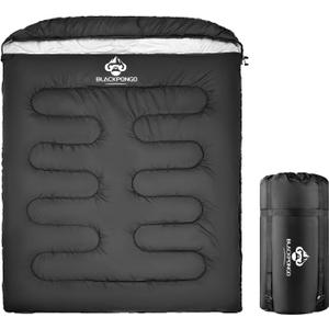 Double Sleeping Bag for Adults Men Women, XL Queen Size Two Person Sleeping Bag for All Season Camping Hiking Backpacking 2 Person Sleeping Bags for Cold Weather & Warm