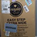 Regalo Safety 29-49" Easy Step Extra Wide Baby Gate for Doorways & Bottom of Stairs, Pressure Mounted Safety Gate with Door for Babies, Toddlers & Pets, White
